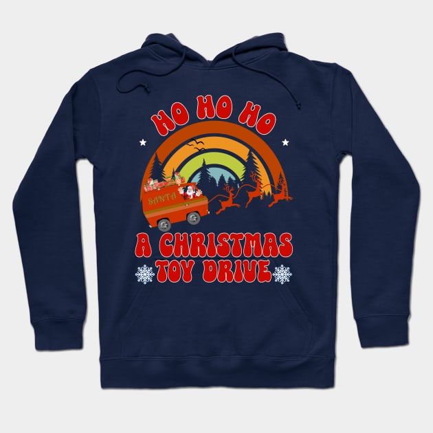 HO HO HO, A Christmas Toy Drive Hoodie by Blended Designs